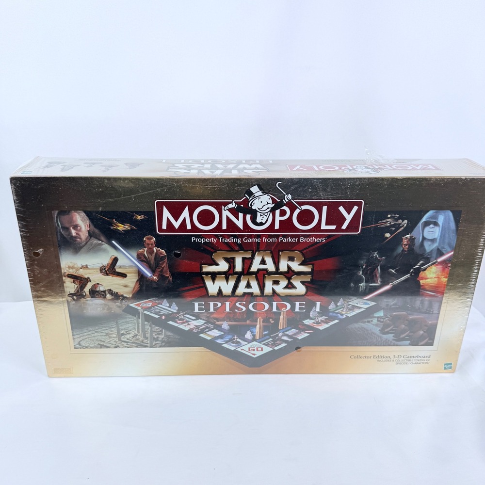 Star Wars Episode I Monopoly Collector Edition 3D Board Game 1999 Sealed New